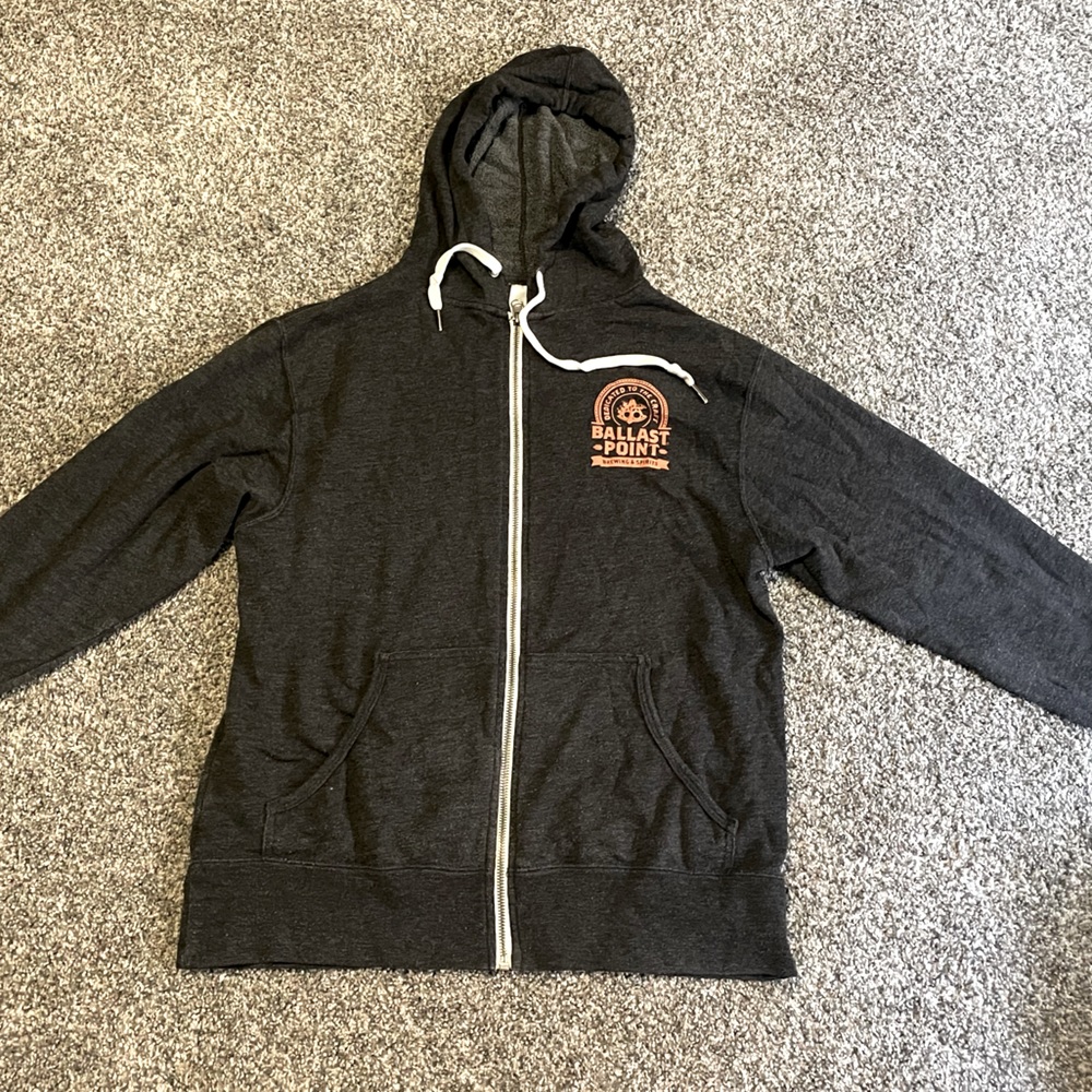 Ballast Point Brewing zip up hoodie. Size M.